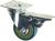 Колесо мебельное, d=50 мм, на площадке, с футоркой, с фиксатором, серое