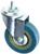 Колесо мебельное, d=75 мм, с футоркой, серое