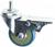 Колесо мебельное, d=50 мм, с футоркой, с фиксатором, серое