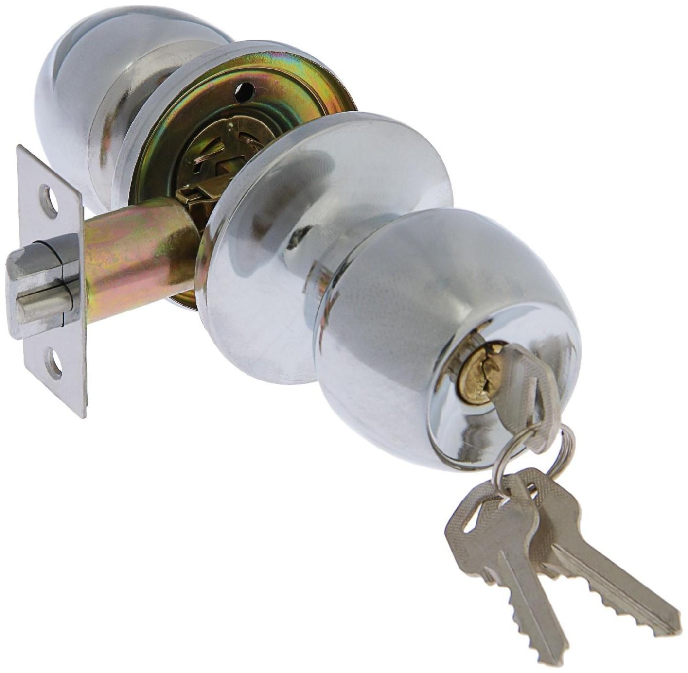 Защелка 1103, с ключом, цвет хром