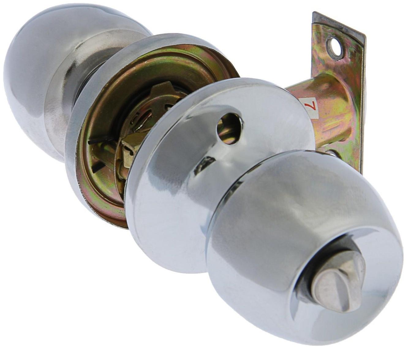 Защелка 1103, с ключом, цвет хром