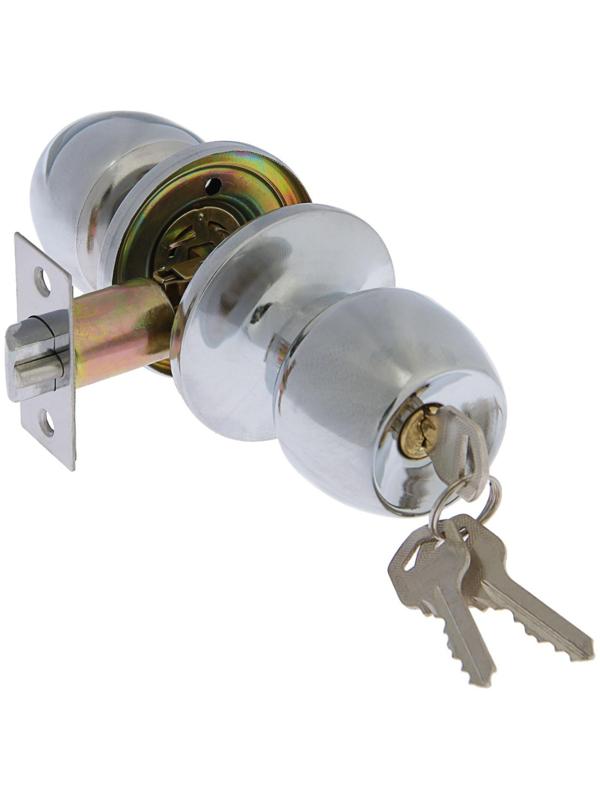 Защелка 1103, с ключом, цвет хром