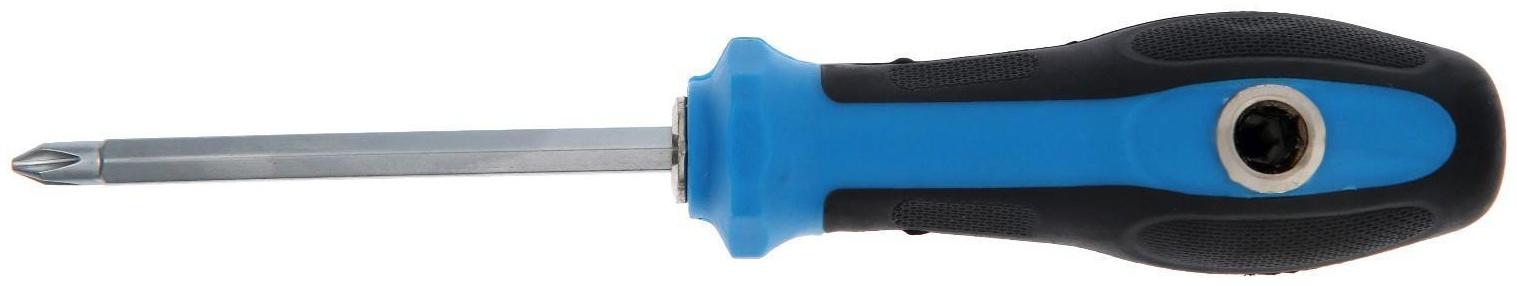 Отвертка комбинированная ТУНДРА, 3 в 1, двухкомпонентная рукоятка, PH2/SL6 х 100 мм