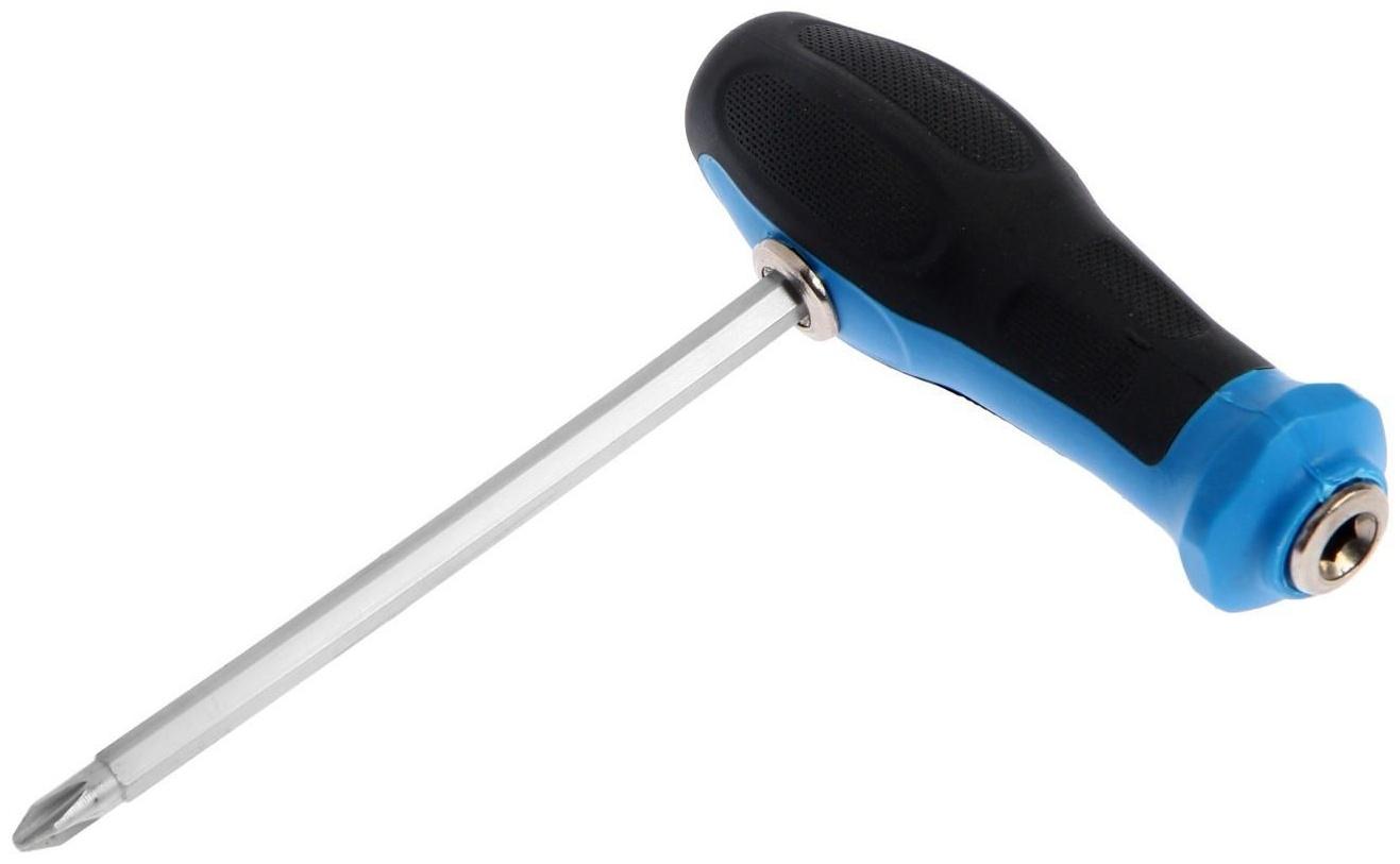 Отвертка комбинированная ТУНДРА, 3 в 1, магнит, двухкомпонентная рукоятка, PH2/SL6 х 125 мм