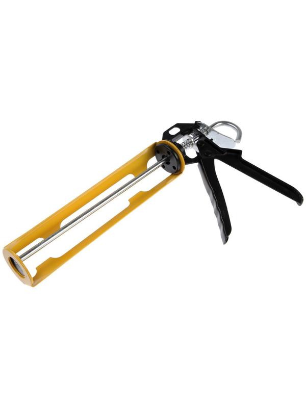 Пистолет для герметика ТУНДРА, полуоткрытый, круглый шток, 225 мм