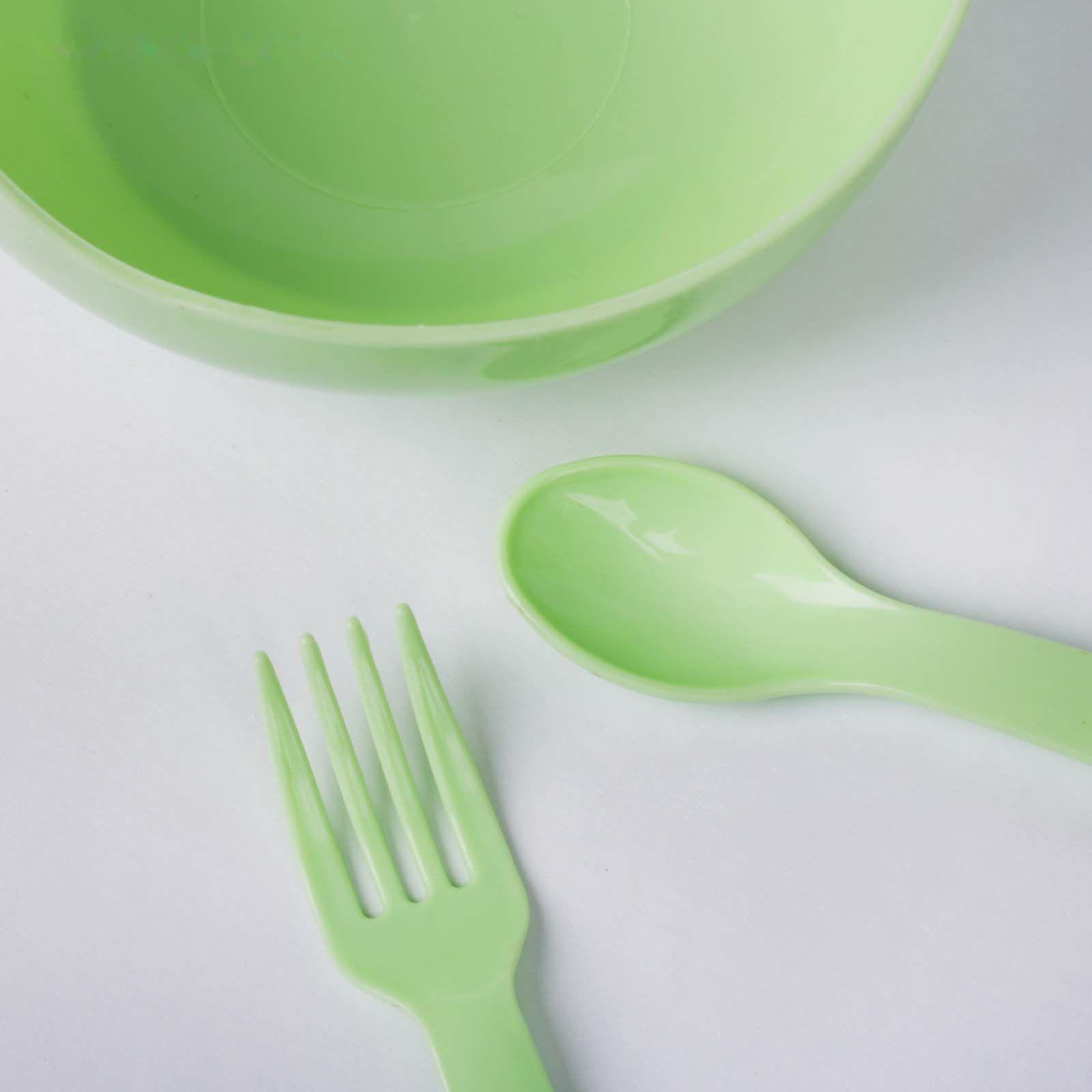 Набор детской посуды, 3 предмета: миска 250 мл, ложка, вилка, от 5 мес., цвета МИКС