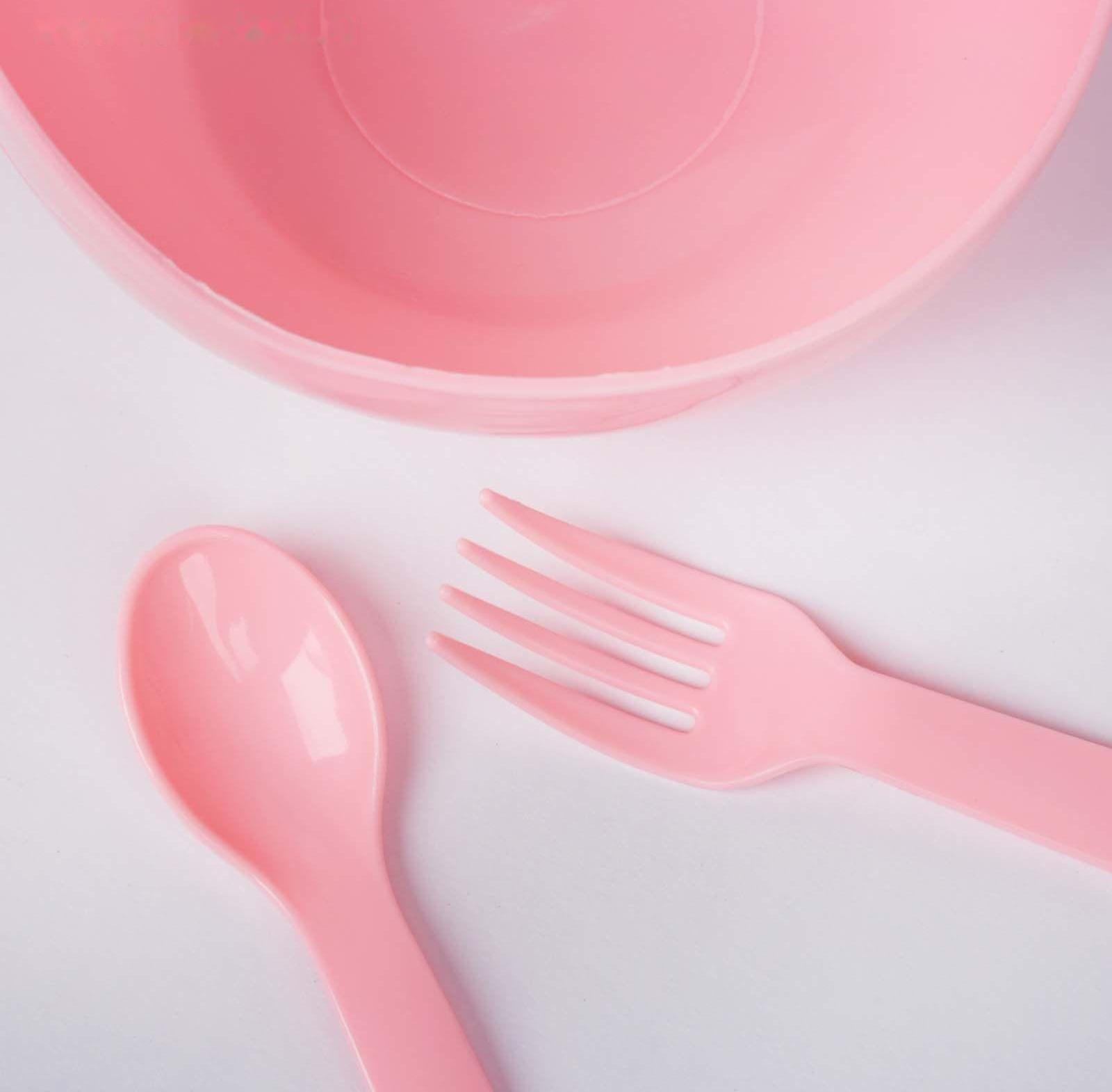 Набор детской посуды, 3 предмета: миска 250 мл, ложка, вилка, от 5 мес., цвета МИКС