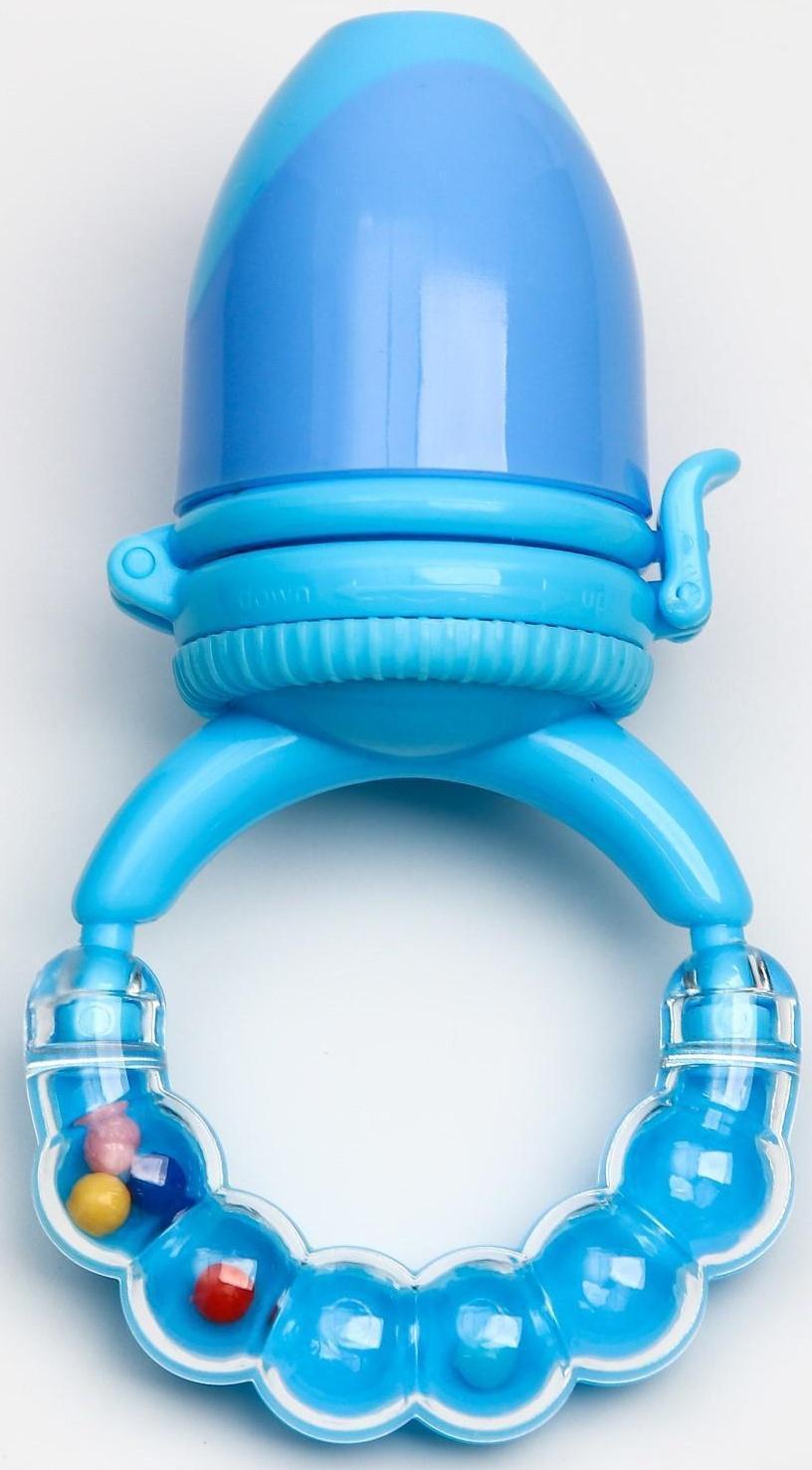 Ниблер силиконовый, погремушка на ручке, цвет МИКС