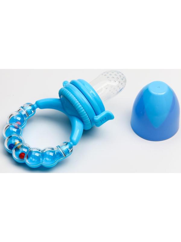 Ниблер силиконовый, погремушка на ручке, цвет МИКС