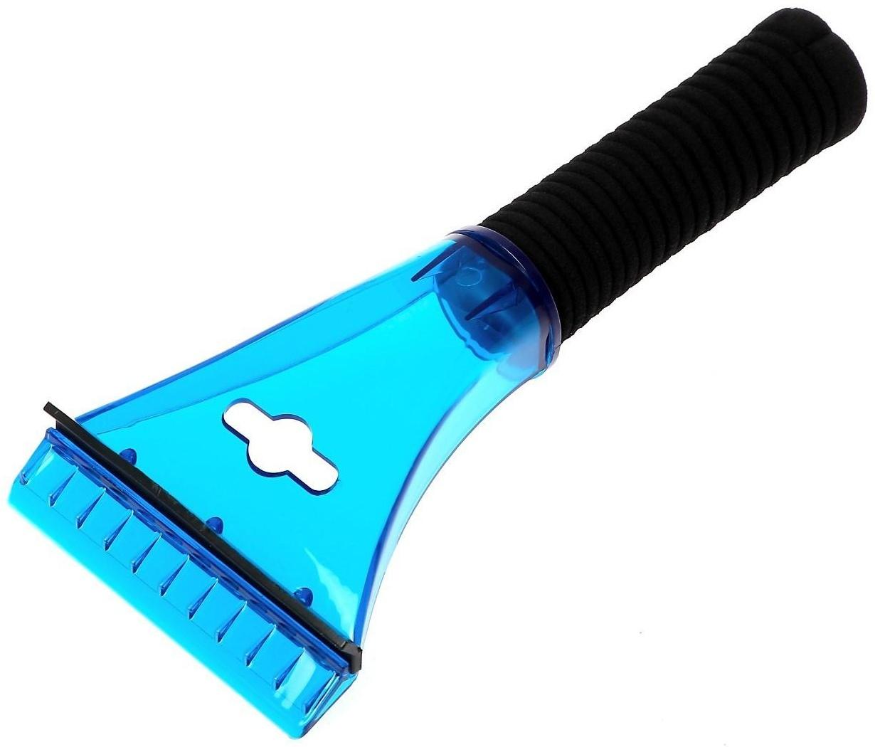 Скребок для льда TORSO с водосгоном, 21 см, мягкая ручка, микс