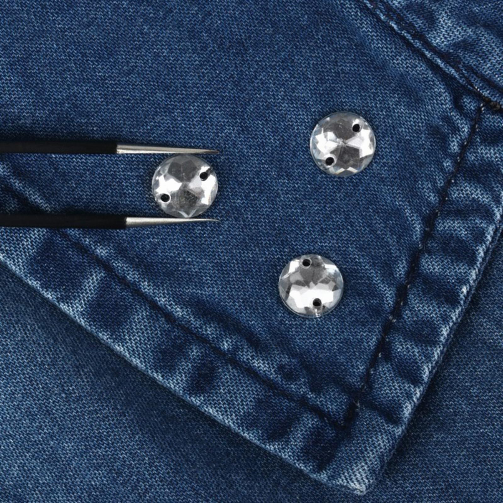 Стразы пришивные «Круг», d = 8 мм, 50 шт, цвет белый