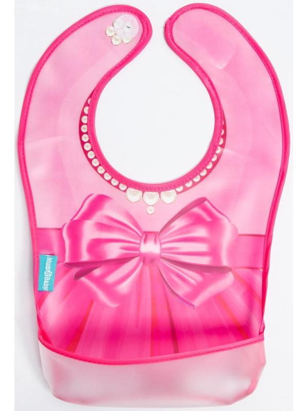 Нагрудник для кормления «Любимая дочка» непромокаемый на липучке, с карманом