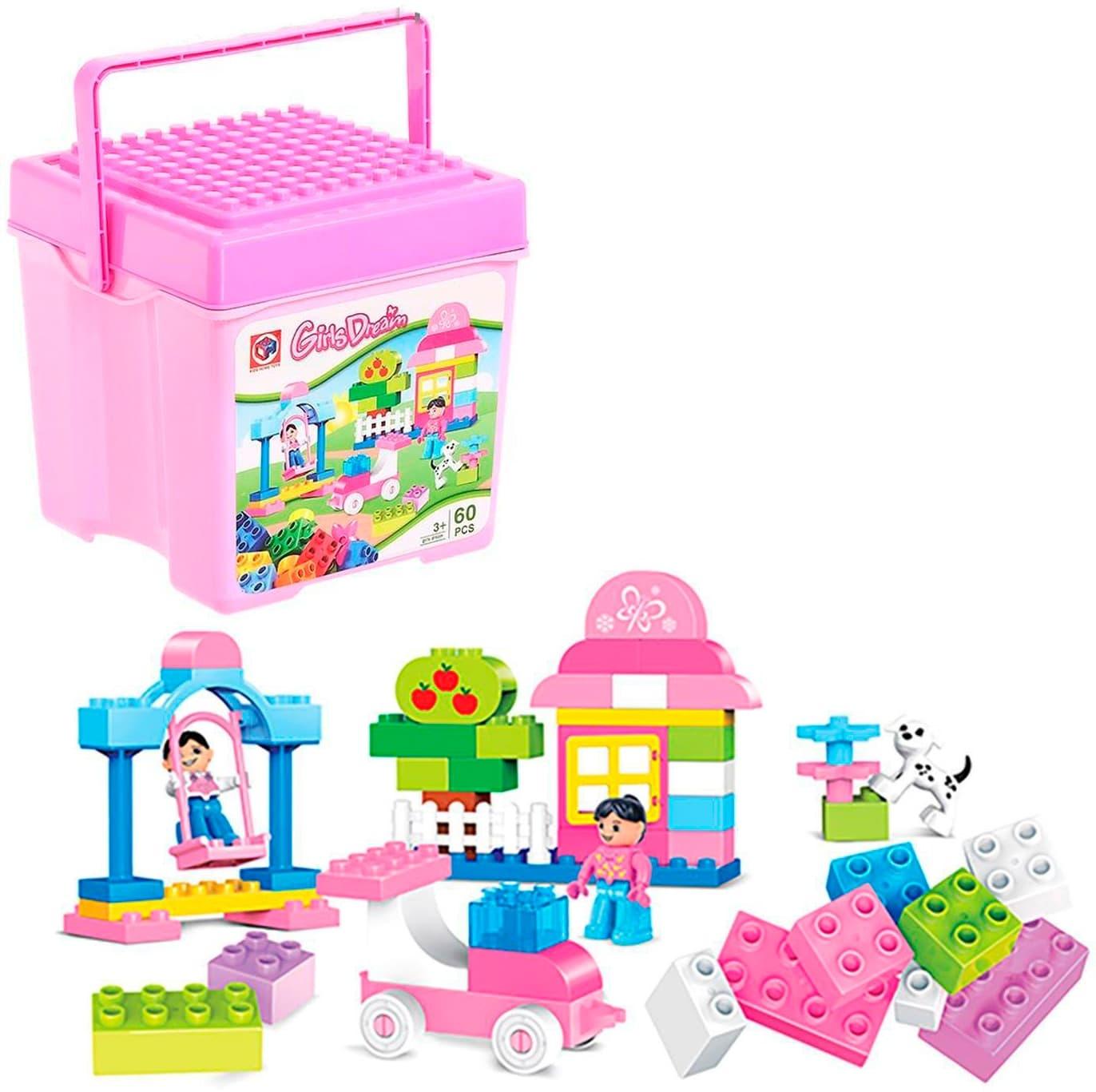 Конструктор для малышей «Модные девчонки» 188-216 / 60 деталей