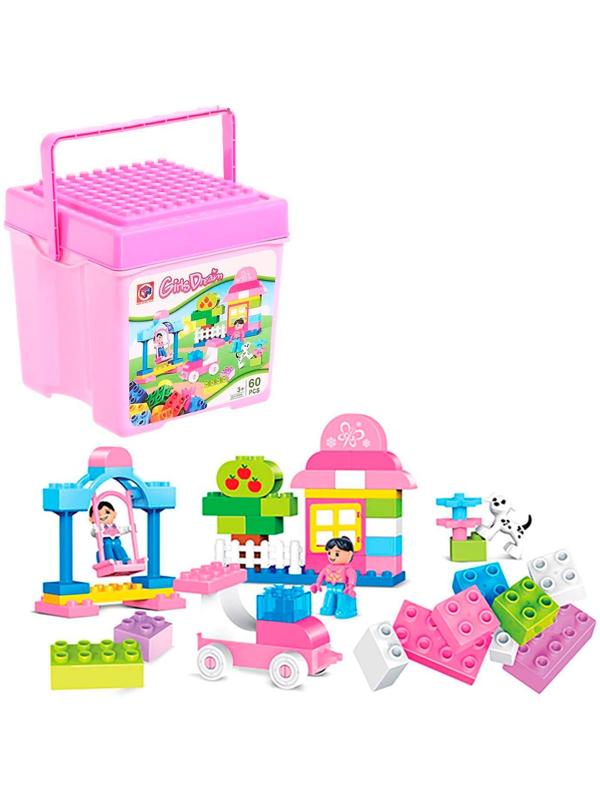 Конструктор для малышей «Модные девчонки» 188-216 / 60 деталей