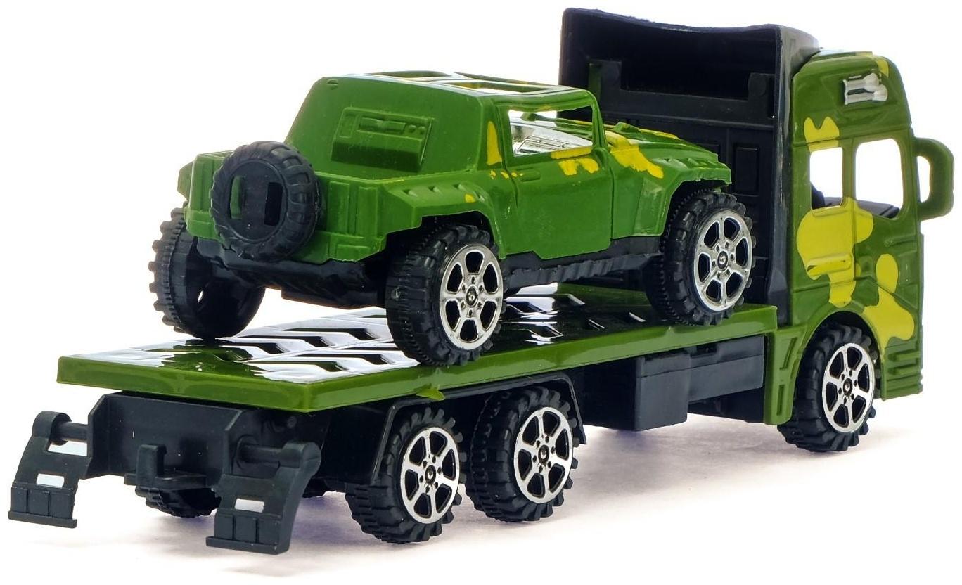 Грузовик инерционный «Перевозчик», с джипом, МИКС