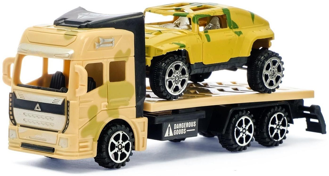 Грузовик инерционный «Перевозчик», с джипом, МИКС