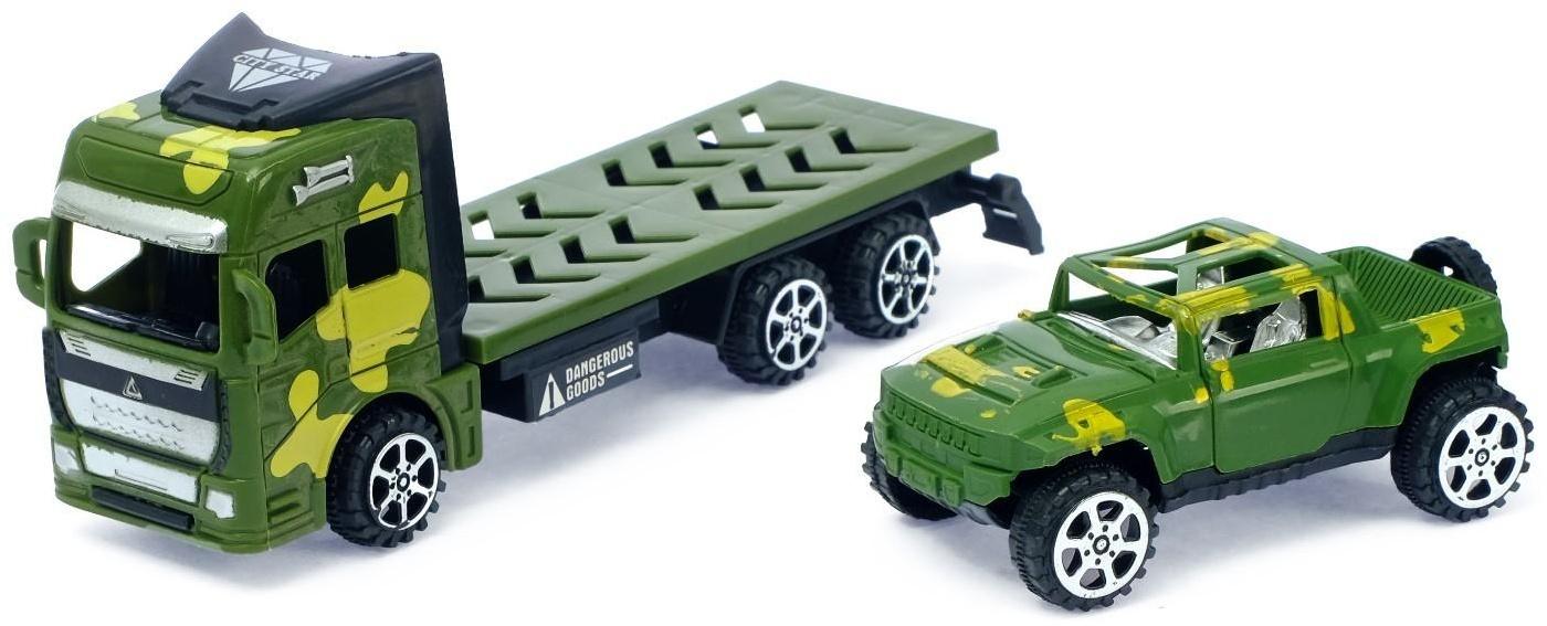 Грузовик инерционный «Перевозчик», с джипом, МИКС