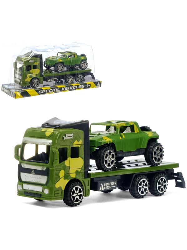 Грузовик инерционный «Перевозчик», с джипом, МИКС
