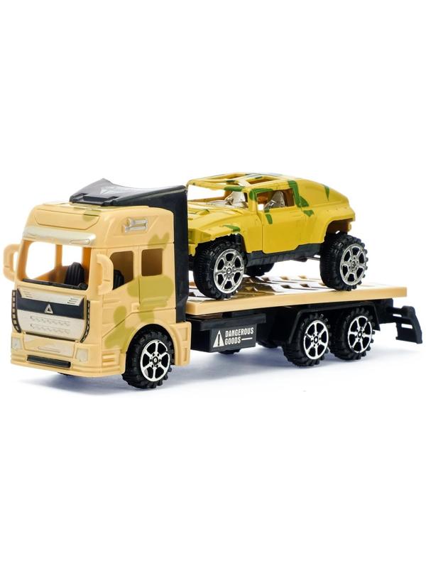 Грузовик инерционный «Перевозчик», с джипом, МИКС