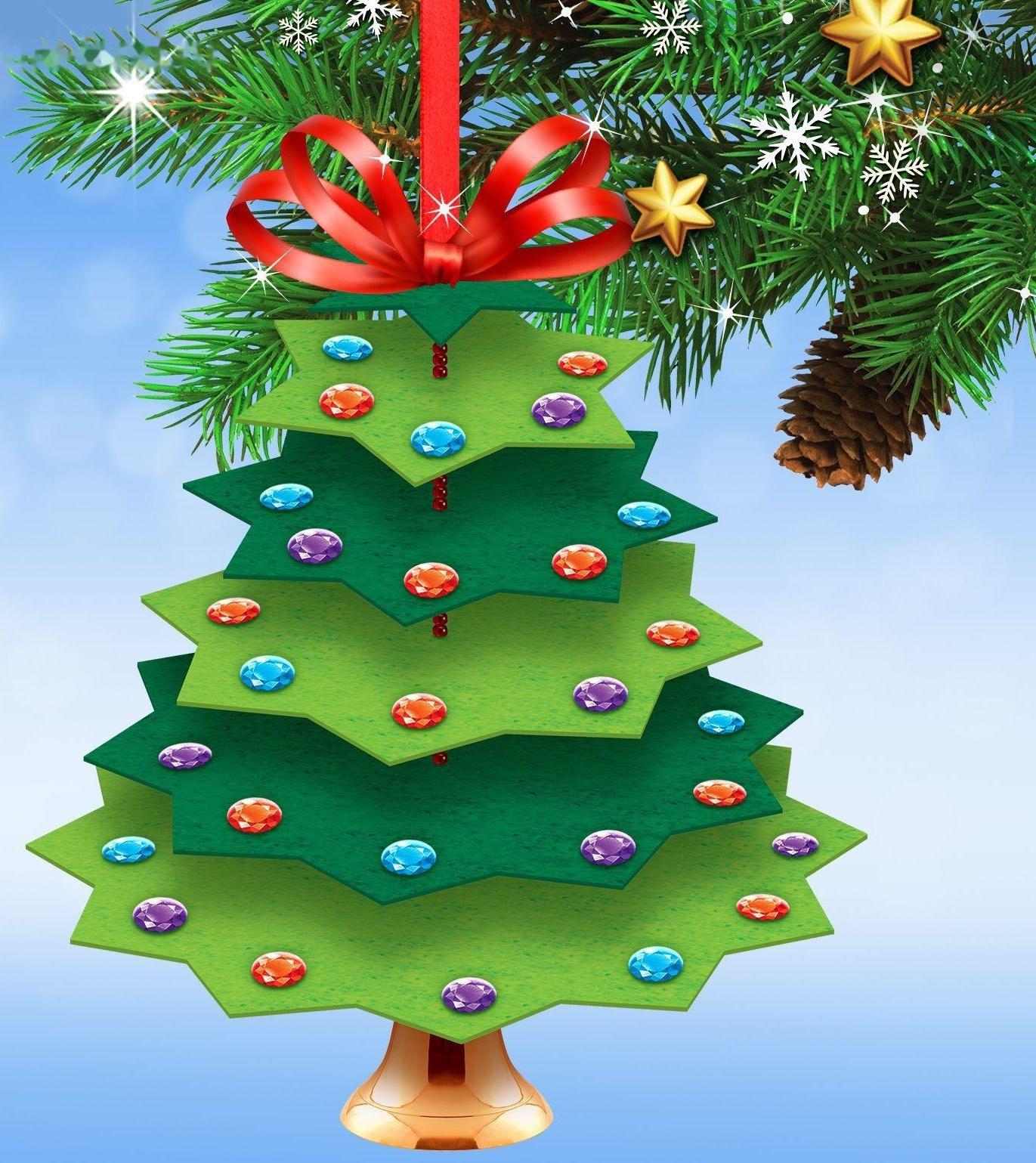 Новогодняя игрушка из фетра 