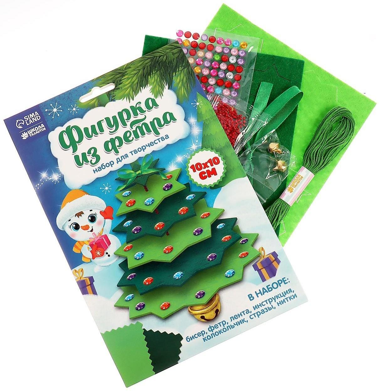 Новогодняя игрушка из фетра 