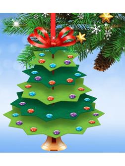 Новогодняя игрушка из фетра 