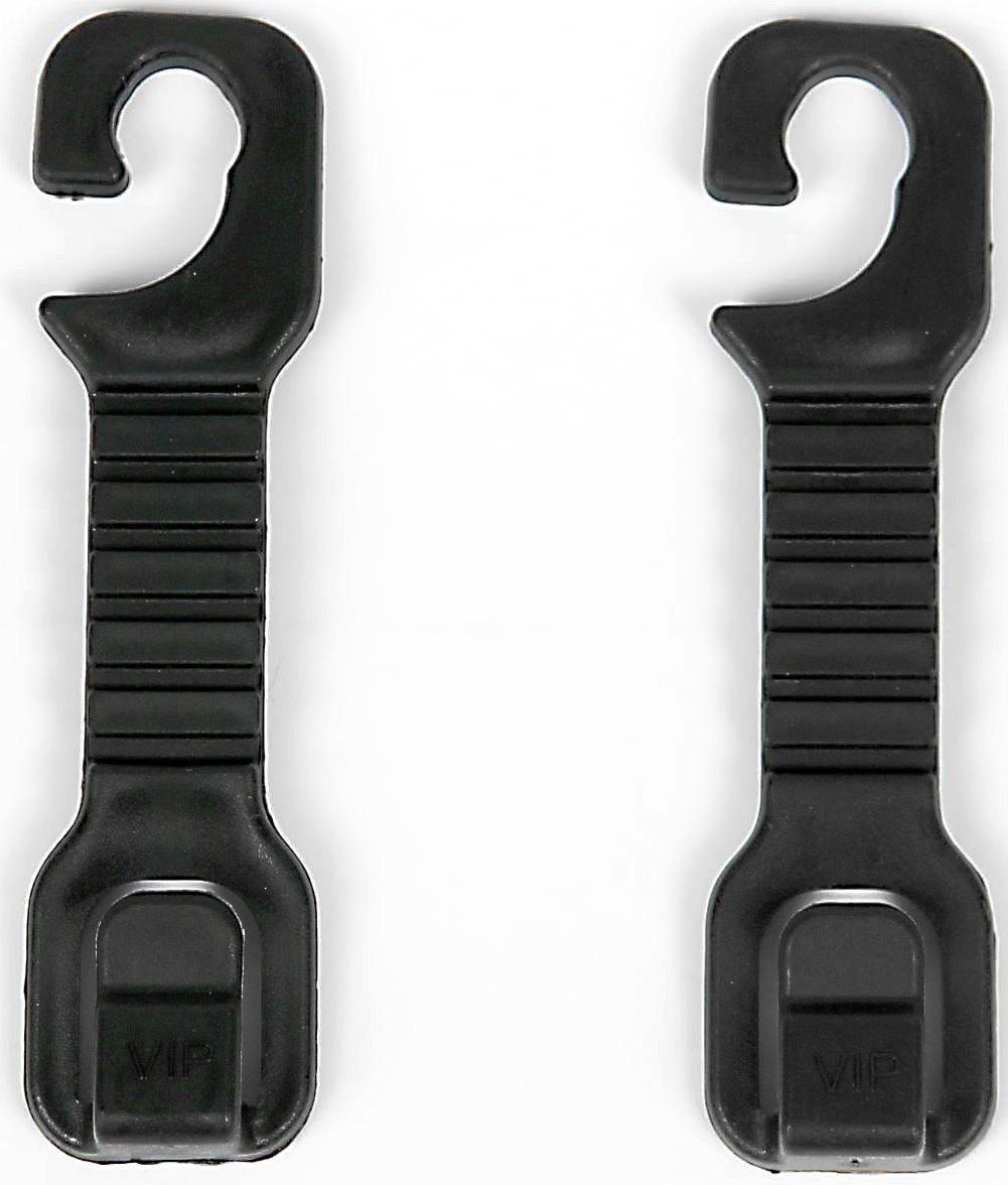 Вешалка-крючок на подголовник, набор 2 шт, чёрный