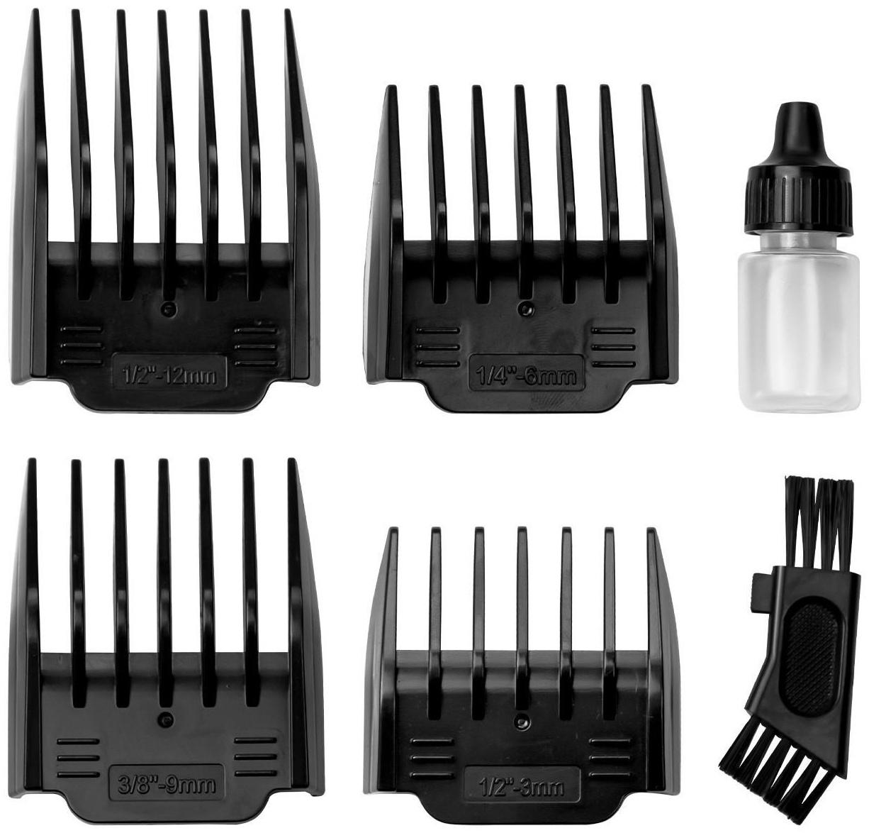 Машинка для стрижки Galaxy LINE GL 4158, 12 Вт, АКБ, 4 насадки, керамические лезвия