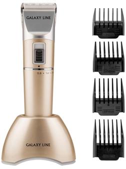 Машинка для стрижки Galaxy LINE GL 4158, 12 Вт, АКБ, 4 насадки, керамические лезвия