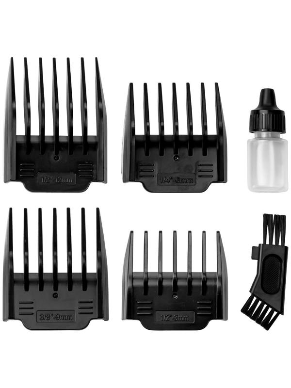 Машинка для стрижки Galaxy LINE GL 4158, 12 Вт, АКБ, 4 насадки, керамические лезвия