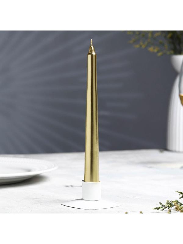 Набор Свечей античных, 1,9х 20 см, 6 штук, золотой металлик