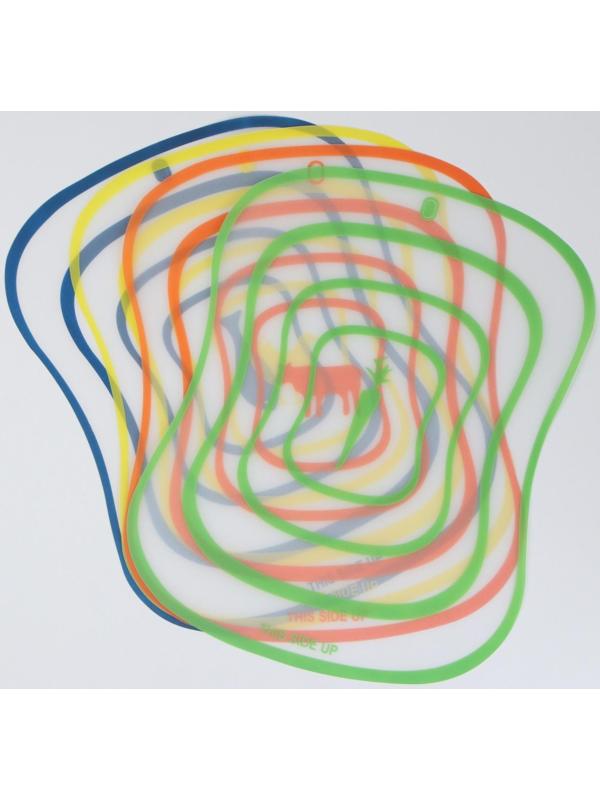 Набор досок разделочных пластиковых гибких Доляна «Ассорти», 4 шт, 40×30 см