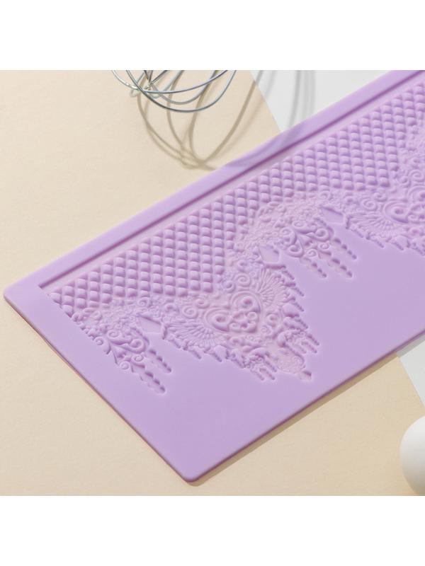 Коврик для айсинга силиконовый Доляна «Готичный узор», 36,5×13,5 см, цвет МИКС