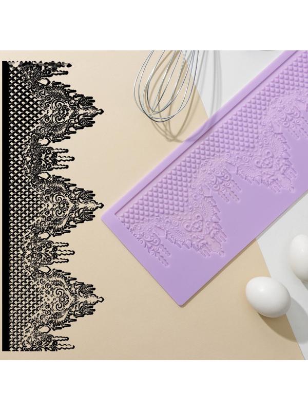 Коврик для айсинга силиконовый Доляна «Готичный узор», 36,5×13,5 см, цвет МИКС