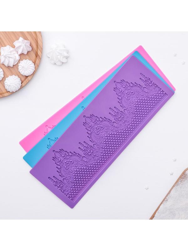 Коврик для айсинга силиконовый Доляна «Готичный узор», 36,5×13,5 см, цвет МИКС