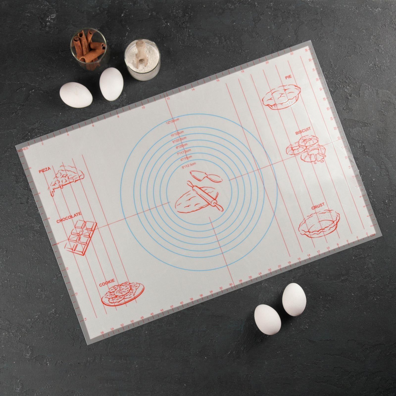 Коврик армированный с разлиновкой силиконовый, 60×40,5 см