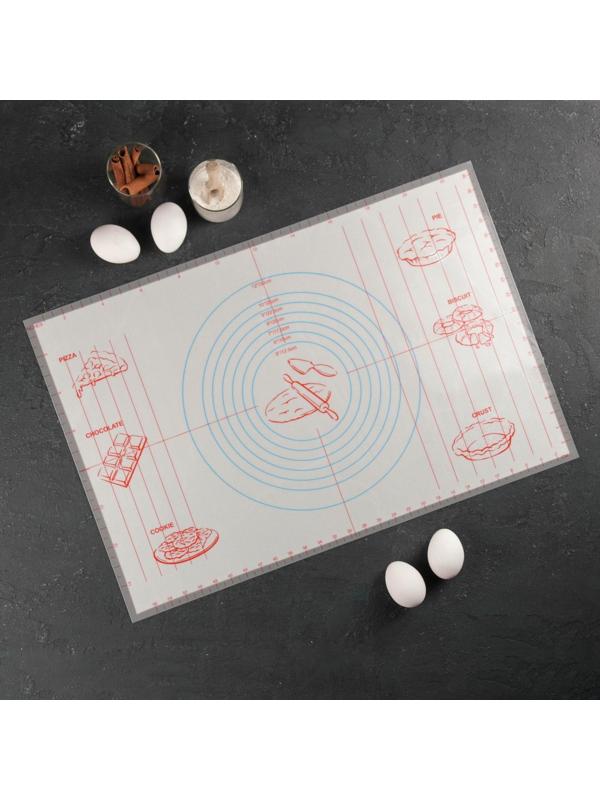 Коврик армированный с разлиновкой силиконовый, 60×40,5 см