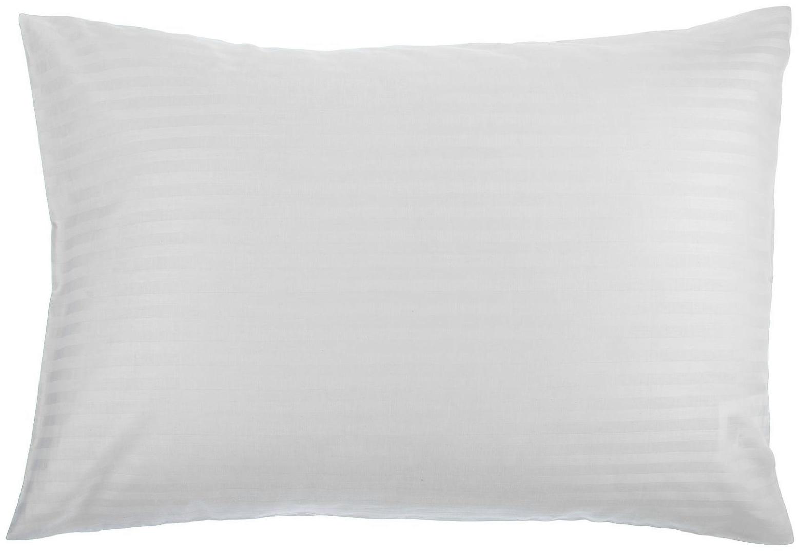 Наволочка 50х70 см, цвет белый, страйп-сатин 140г/м² 100% хлопок