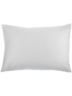 Наволочка 50х70 см, цвет белый, страйп-сатин 140г/м² 100% хлопок