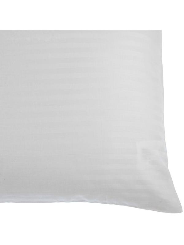 Наволочка 50х70 см, цвет белый, страйп-сатин 140г/м² 100% хлопок