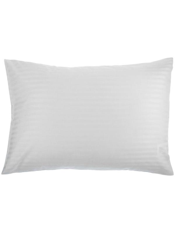 Наволочка 50х70 см, цвет белый, страйп-сатин 140г/м² 100% хлопок