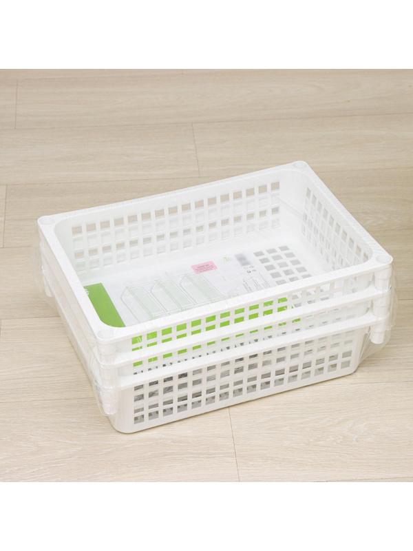 Этажерка напольная универсальная 3-х секционная, на колёсиках, цвет белый