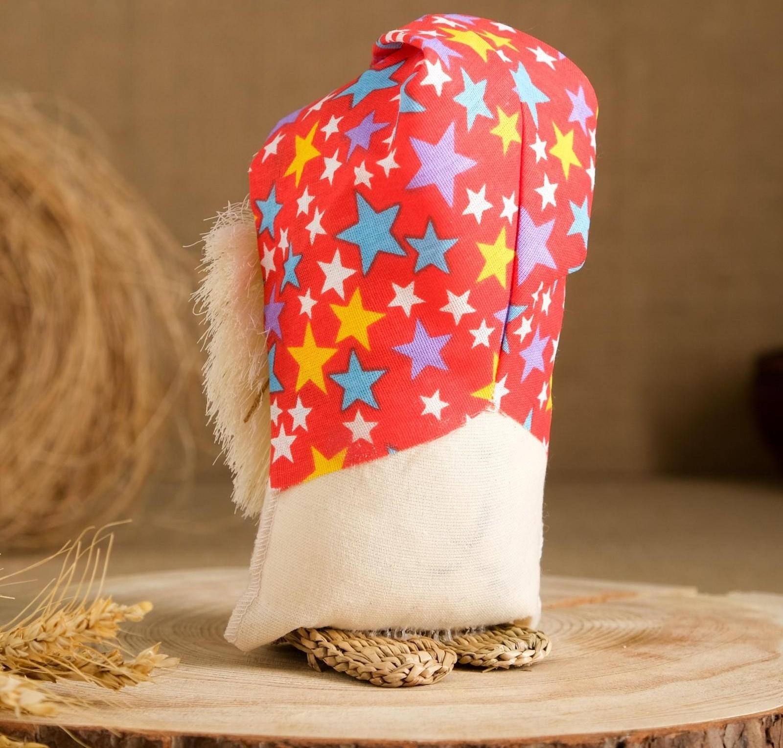 Оберег «Домовой Кузя», в шапочке, 20 см, микс