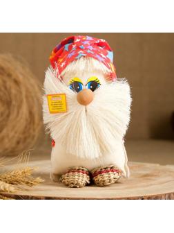 Оберег «Домовой Кузя», в шапочке, 20 см, микс