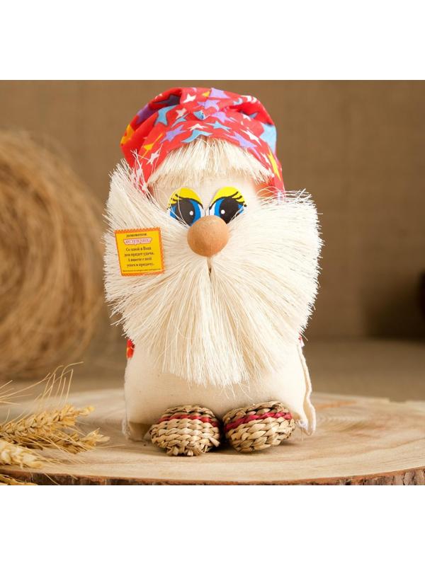 Оберег «Домовой Кузя», в шапочке, 20 см, микс