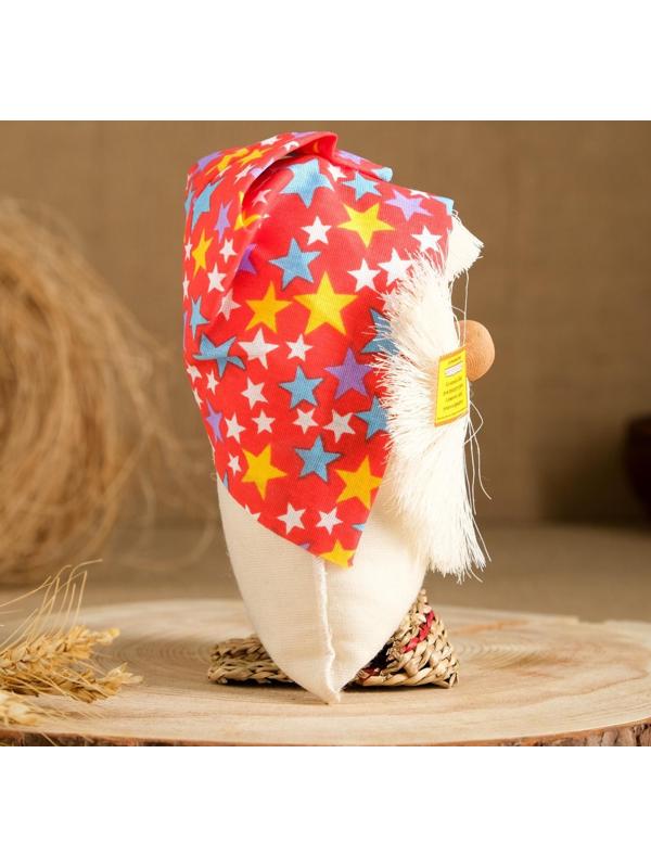 Оберег «Домовой Кузя», в шапочке, 20 см, микс