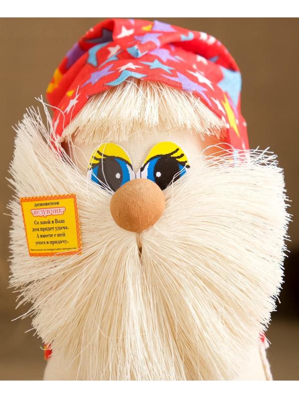 Оберег «Домовой Кузя», в шапочке, 20 см, микс