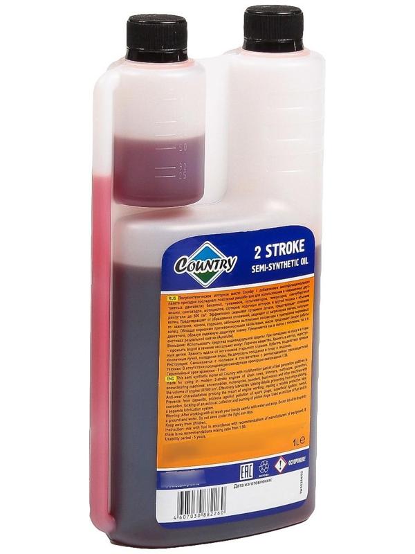 Масло двухтактное Country полусинтетическое API ТС, 1 л, с дозатором