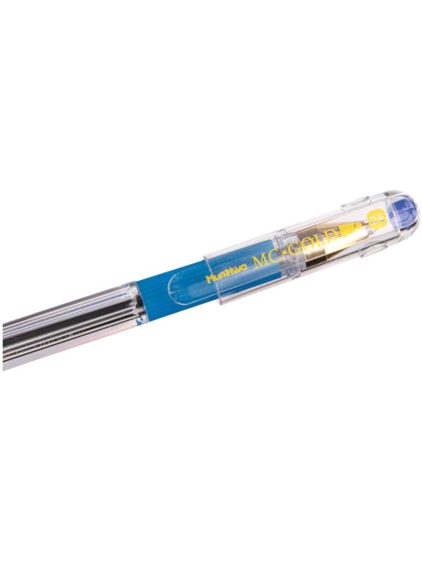 Ручка шариковая MunHwa MC Gold, узел 0.5 мм, чернила синие, штрихкод на ручке