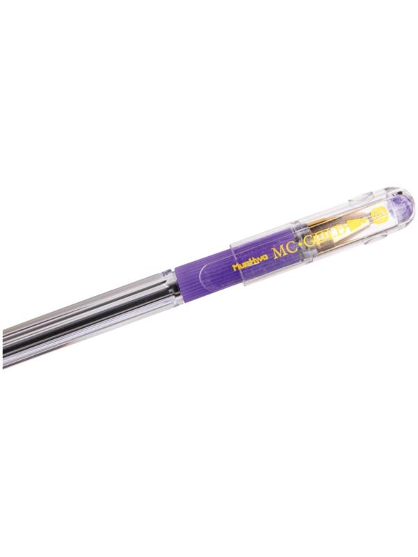 Ручка шариковая MunHwa MC Gold, узел 0.5 мм, чернила фиолетовые, штрихкод на ручке